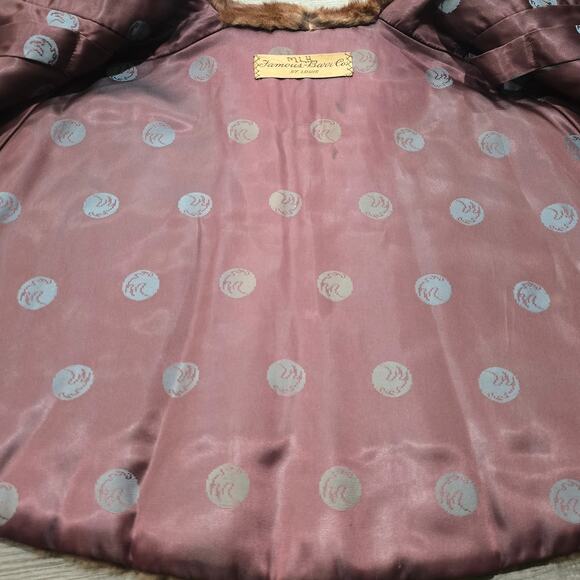 Vintage Famous Barr Co. Mink Fur Capelet Cloak Shawl Wrap w. Pockets - Picture 4 of 10